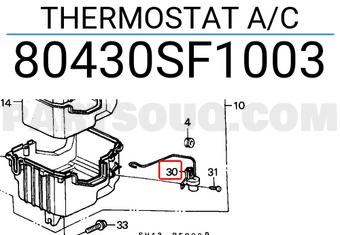 Honda 80430SF1003 THERMOSTAT A/C