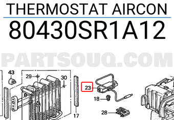Honda 80430SR1A12 THERMOSTAT AIRCON
