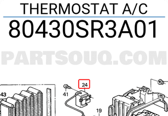 Honda 80430SR3A01 THERMOSTAT A/C