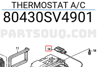 Honda 80430SV4901 THERMOSTAT A/C