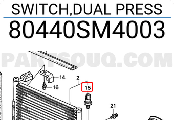 Honda 80440SM4003 SWITCH,DUAL PRESS