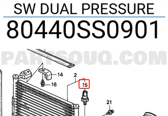 Honda 80440SS0901 SW DUAL PRESSURE