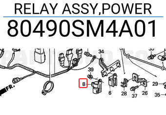 Honda 80490SM4A01 RELAY ASSY,POWER