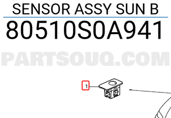 Honda 80510S0A941 SENSOR ASSY SUN B