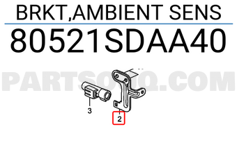 Honda 80521SDAA40 BRKT,AMBIENT SENS