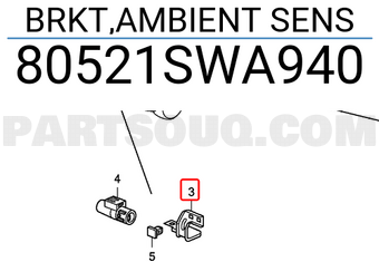 Honda 80521SWA940 BRKT,AMBIENT SENS