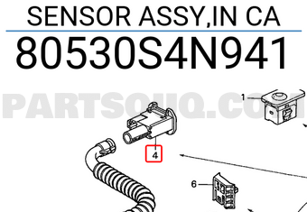 Honda 80530S4N941 SENSOR ASSY,IN CA