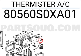 Honda 80560S0XA01 THERMISTER A/C