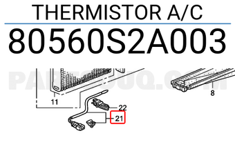 Honda 80560S2A003 THERMISTOR A/C