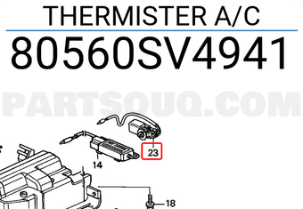 Honda 80560SV4941 THERMISTER A/C