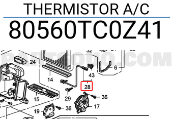 Honda 80560TC0Z41 THERMISTOR A/C