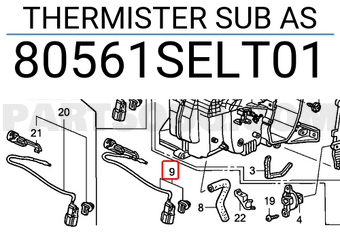 Honda 80561SELT01 THERMISTER SUB AS