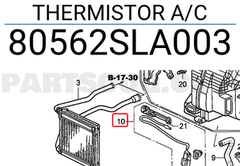 Honda 80562SLA003 THERMISTOR A/C