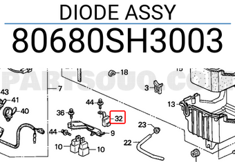 Honda 80680SH3003 DIODE ASSY