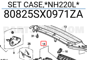 Honda 80825SX0971ZA SET CASE,*NH220L*