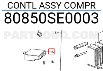 Honda 80850SE0003 CONTL ASSY COMPR