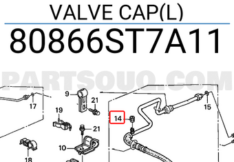 Honda 80866ST7A11 VALVE CAP(L)