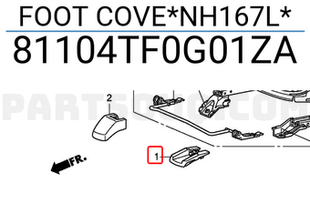 Honda 81104TF0G01ZA FOOT COVE*NH167L*