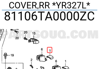 Honda 81106TA0000ZC COVER,RR *YR327L*