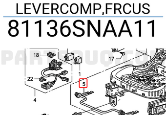 Honda 81136SNAA11 LEVERCOMP,FRCUS