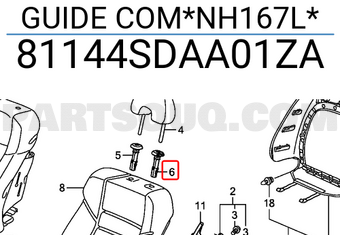 Honda 81144SDAA01ZA GUIDE COM*NH167L*
