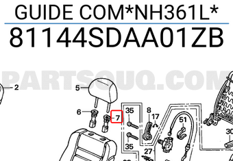 Honda 81144SDAA01ZB GUIDE COM*NH361L*