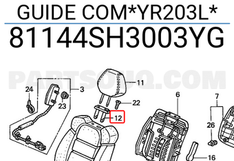 Honda 81144SH3003YG GUIDE COM*YR203L*