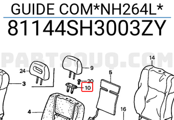 Honda 81144SH3003ZY GUIDE COM*NH264L*