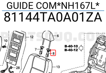 Honda 81144TA0A01ZA GUIDE COM*NH167L*