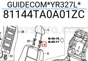 Honda 81144TA0A01ZC GUIDECOM*YR327L*
