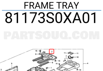 Honda 81173S0XA01 FRAME TRAY