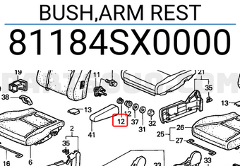 Honda 81184SX0000 BUSH,ARM REST