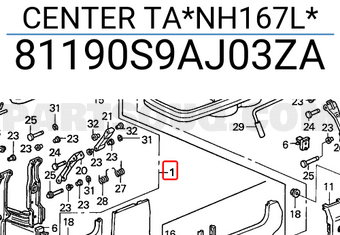 Honda 81190S9AJ03ZA CENTER TA*NH167L*