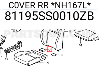Honda 81195SS0010ZB C0VER RR *NH167L*