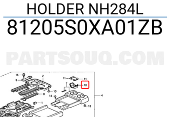 Honda 81205S0XA01ZB HOLDER NH284L