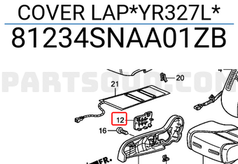 Honda 81234SNAA01ZB COVER LAP*YR327L*