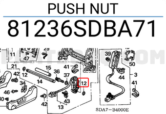 Honda 81236SDBA71 PUSH NUT