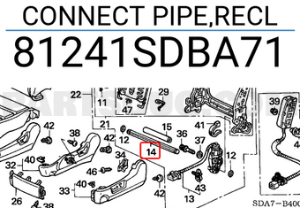 Honda 81241SDBA71 CONNECT PIPE,RECL