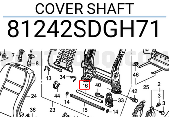 Honda 81242SDGH71 COVER SHAFT
