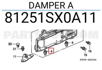 Honda 81251SX0A11 DAMPER A