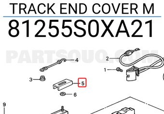 Honda 81255S0XA21 TRACK END COVER M