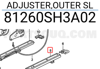 Honda 81260SH3A02 ADJUSTER,OUTER SL