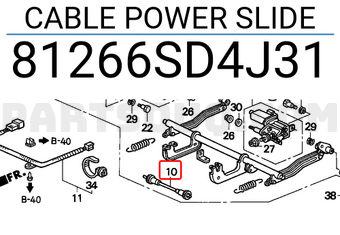 Honda 81266SD4J31 CABLE POWER SLIDE