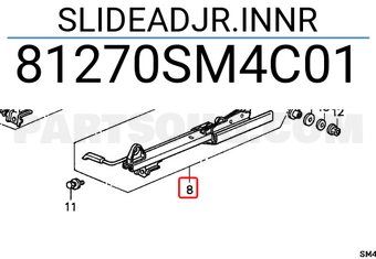 Honda 81270SM4C01 SLIDEADJR.INNR