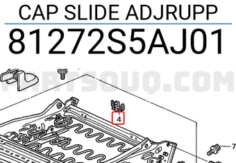 Honda 81272S5AJ01 CAP SLIDE ADJRUPP