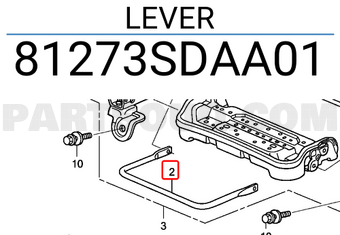 Honda 81273SDAA01 LEVER