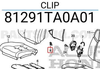 Honda 81291TA0A01 CLIP