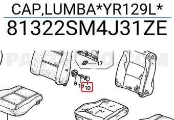 Honda 81322SM4J31ZE CAP,LUMBA*YR129L*