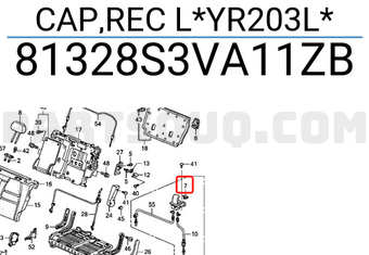 Honda 81328S3VA11ZB CAP,REC L*YR203L*