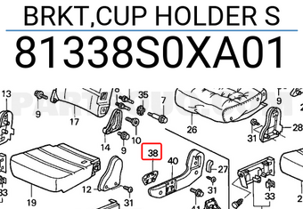 Honda 81338S0XA01 BRKT,CUP HOLDER S